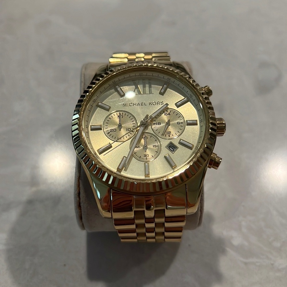 Michael Kors Lexington Gold Tone Watch